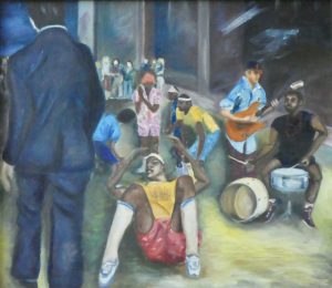 1987 Manhattan Sound 50×60 cm Acryl gerahmt