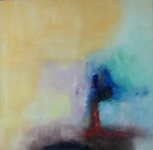2010 ohne Titel 80×80 cm Öl wasservermischt gerahmt