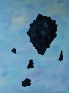 2019 Einschläge 80×100 cm Acryl ungerahmt